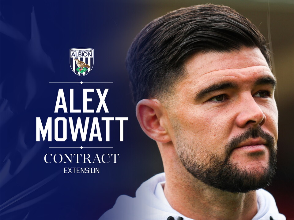 A graphic displaying Alex Mowatt alongside the words 'contract extension'