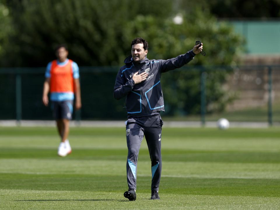 Albion players in training.