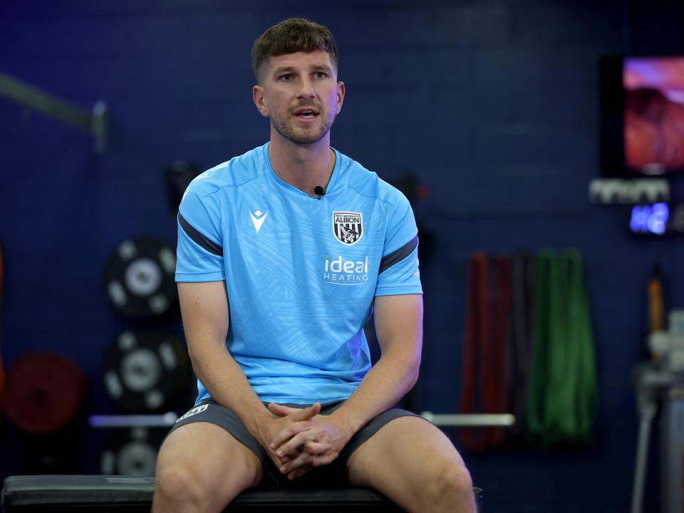 Chris Mepham is interviewed by WBA TV