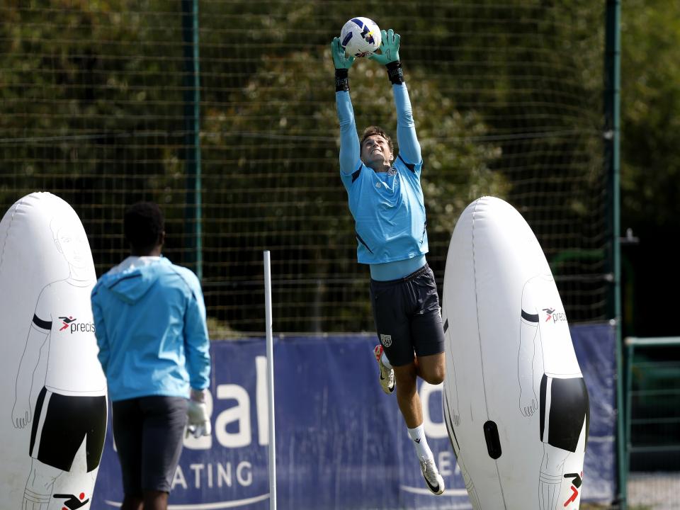 Albion players in training.