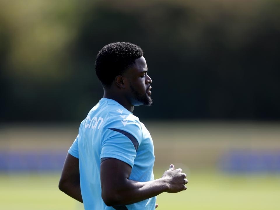 Albion players in training.