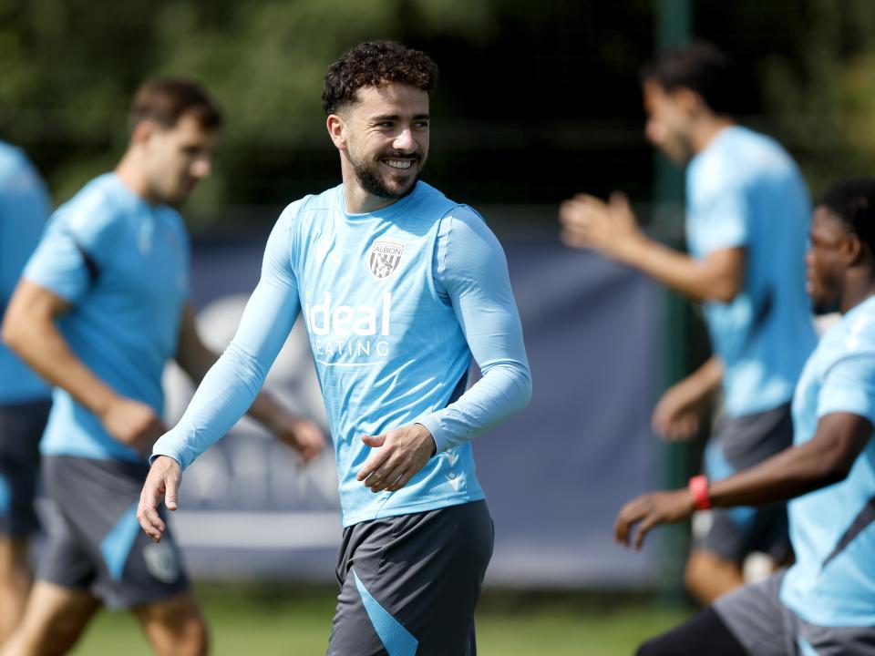 Albion players in training.