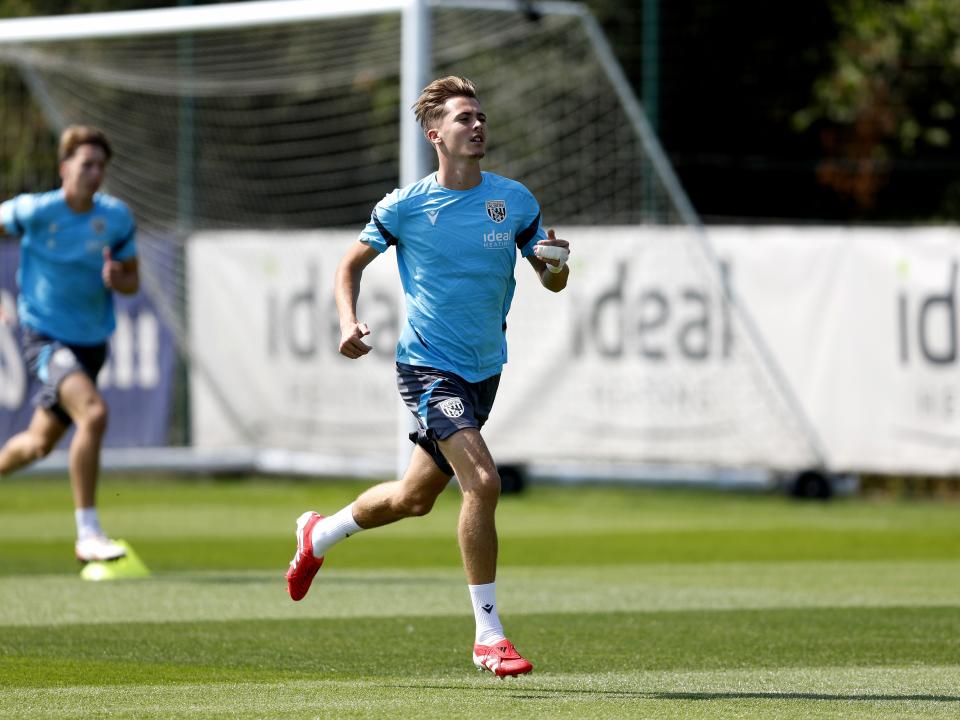 Albion players in training.