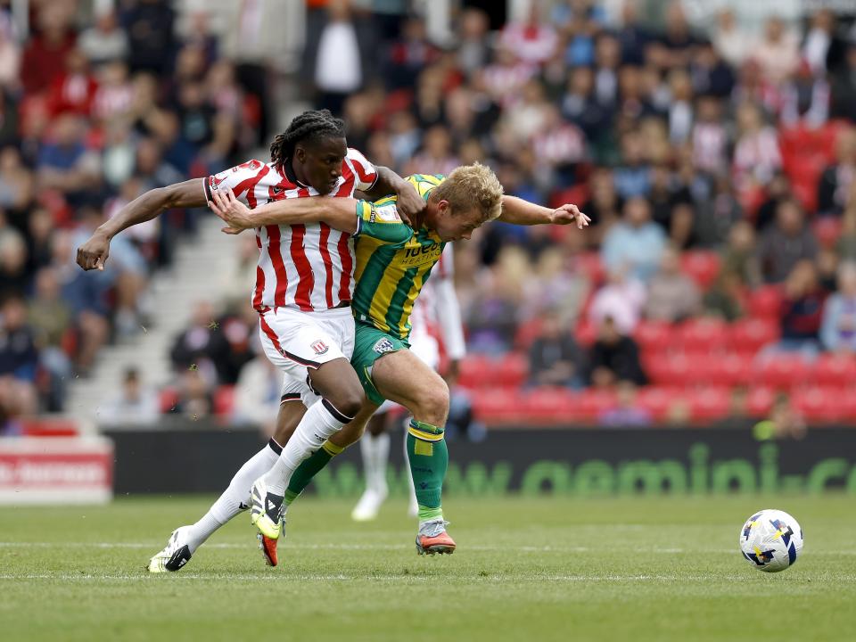 Aune Heggebø in action against Stoke 