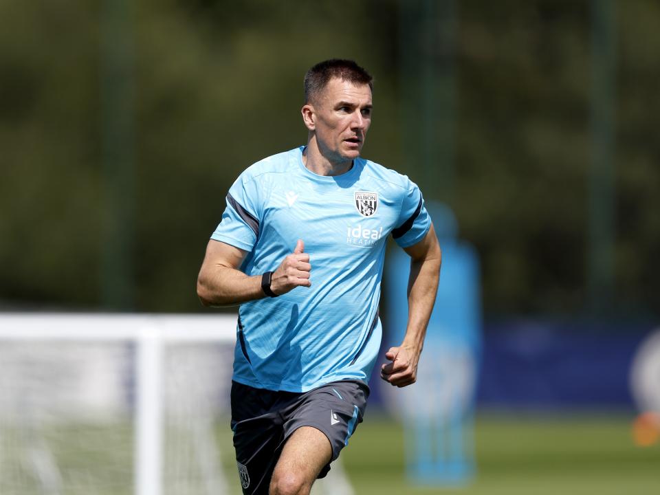 Albion players in training.
