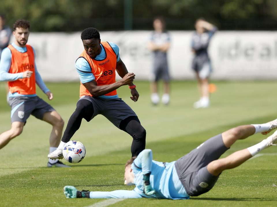 Albion players in training.
