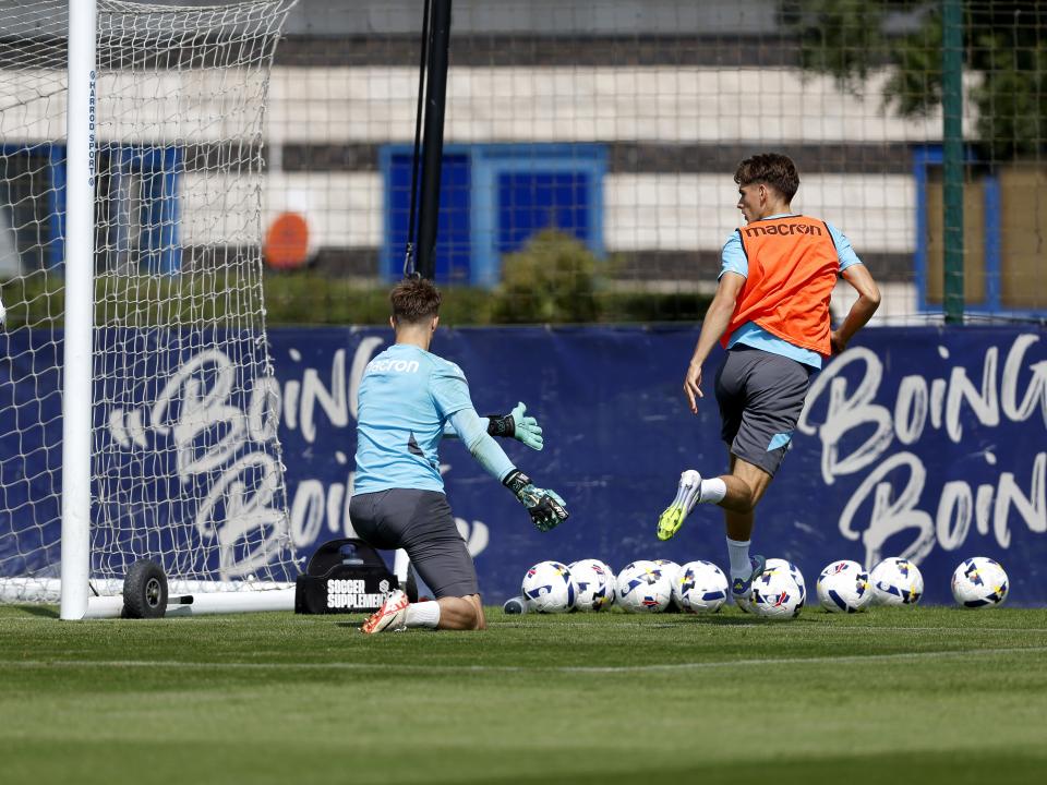 Albion players in training.