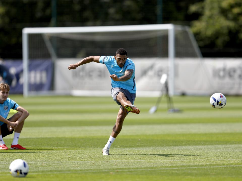 Albion players in training.