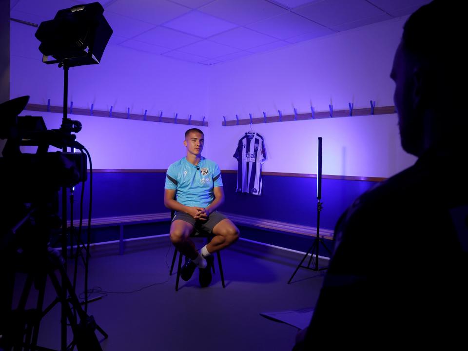 Alfie Gilchrist speaking to WBA TV