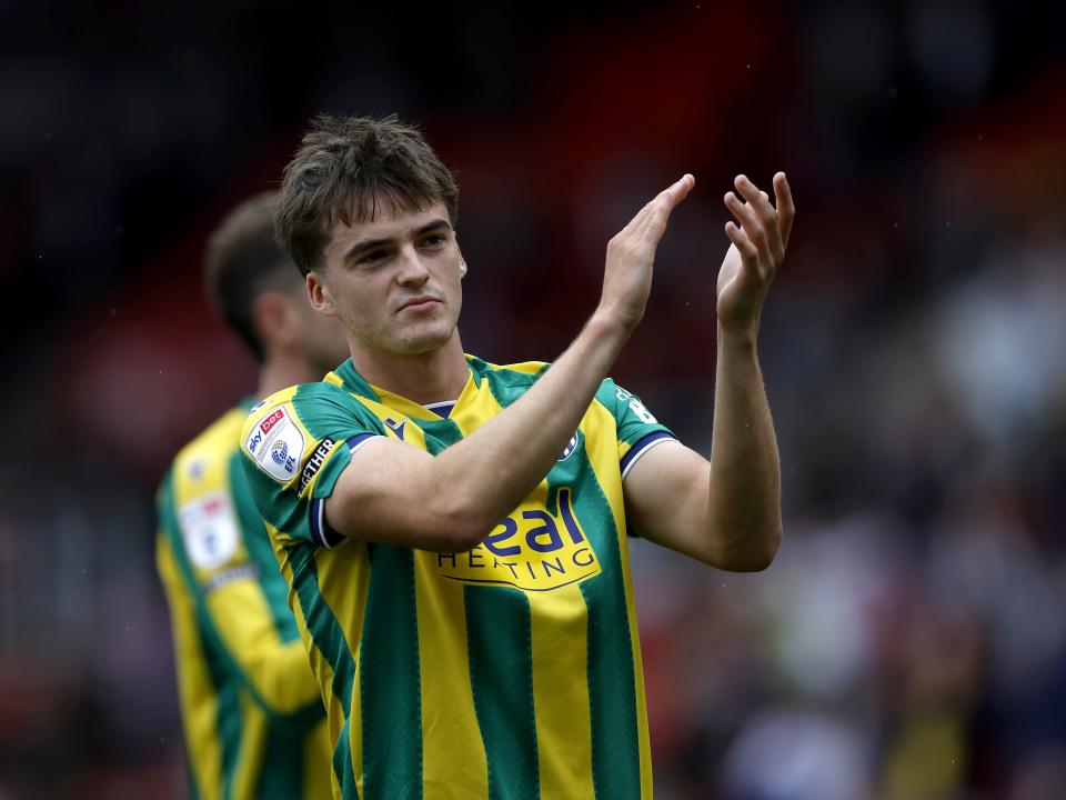 Alex Williams applauding WBA fans at Stoke
