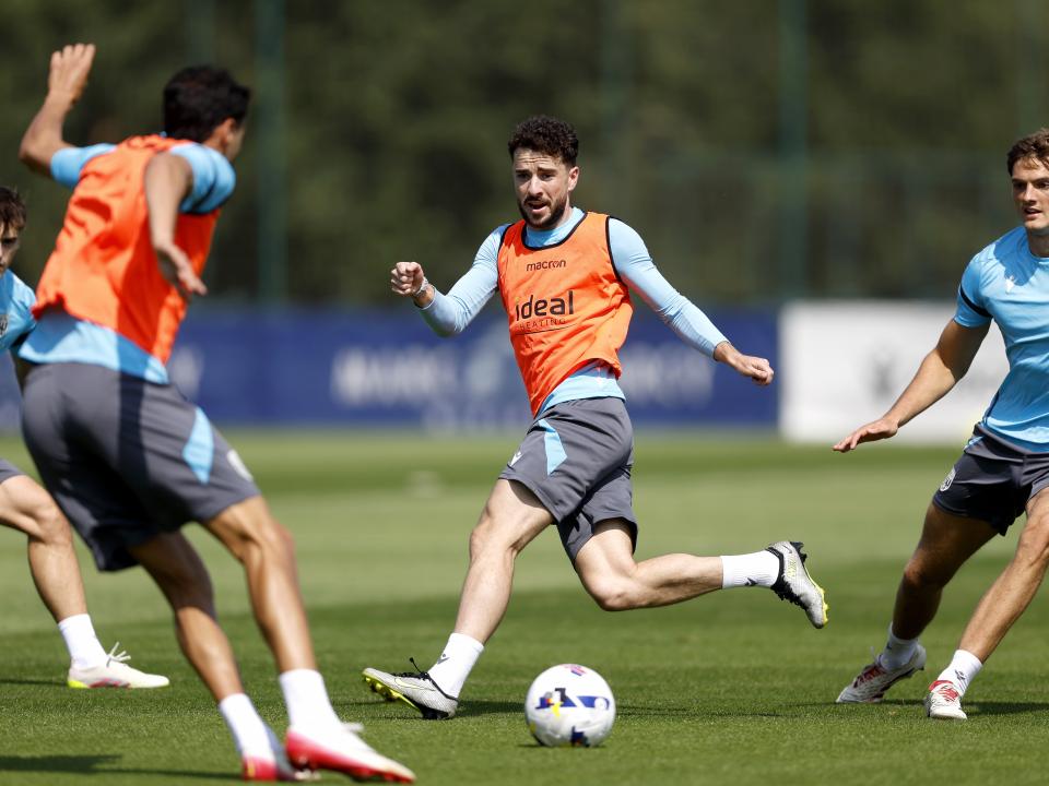 Albion players in training.