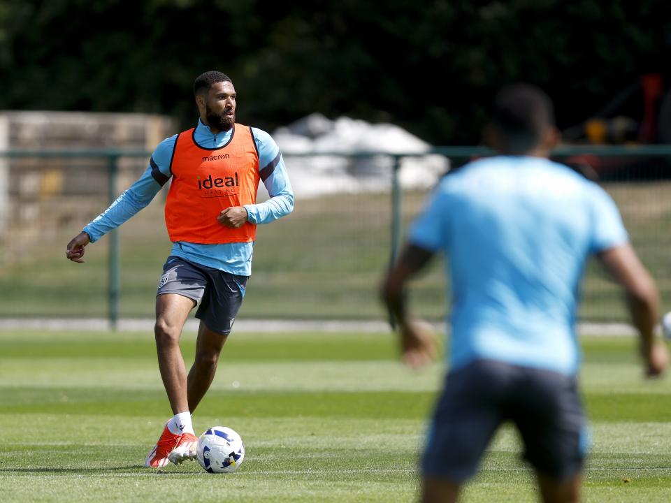 Albion players in training.