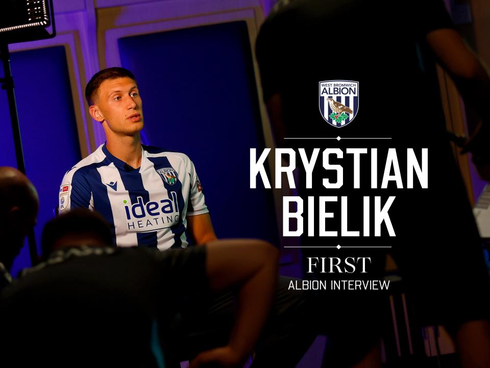 Krystian Bielik is interviewed by WBA TV