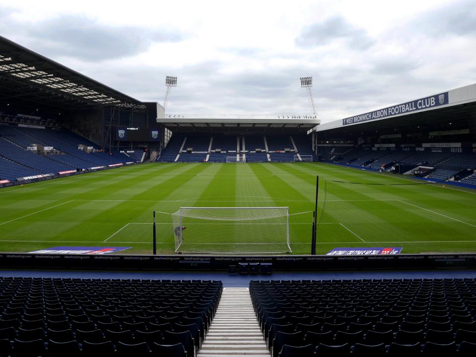 A general view of The Hawthorns from the middle of the Brummie Road End 