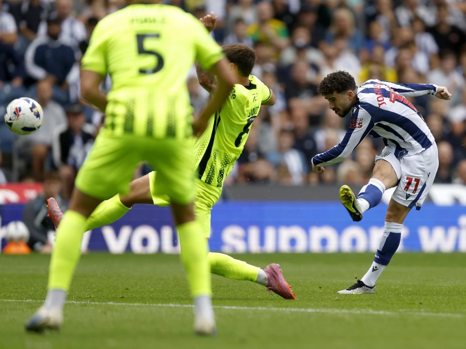 An image of Mikey Johnston scoring against Portsmouth