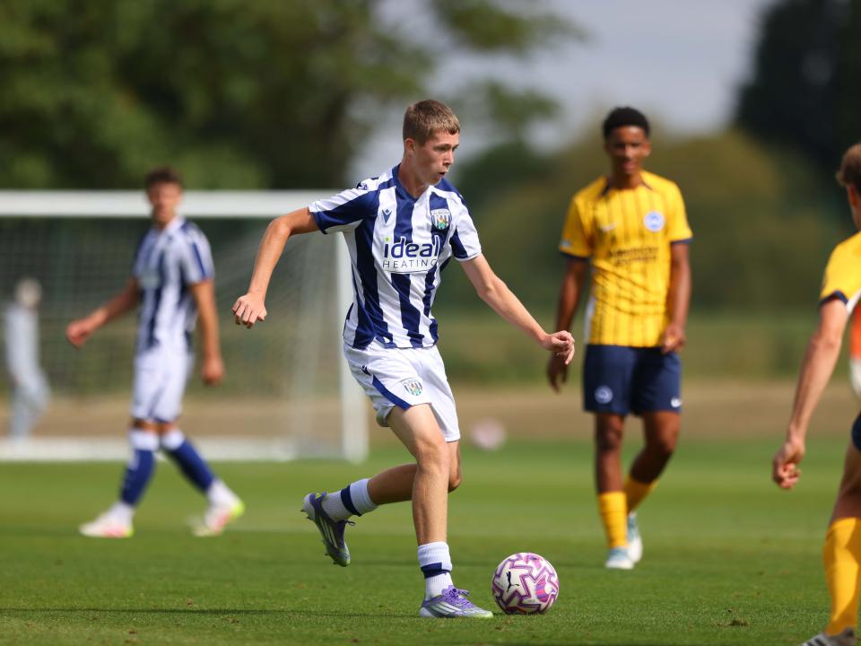 A photo of Albion U18 player Ryan Colesby in the 2025/26 home kit