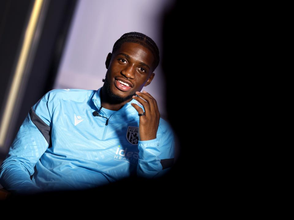 Samuel Iling-Junior smiling while being interviewed by WBA TV