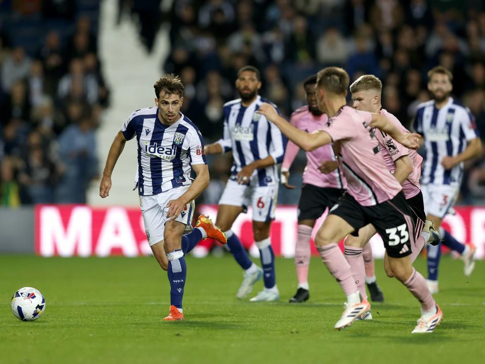 Jayson Molumby in action against Leicester 
