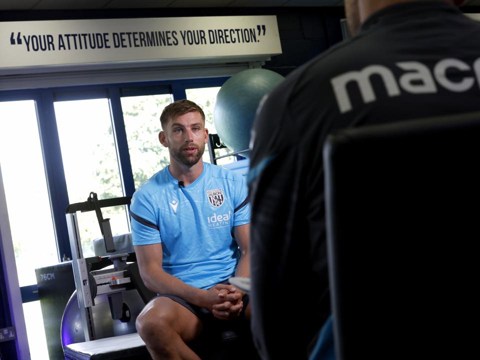 Charlie Taylor sat in the gym speaking to WBA TV