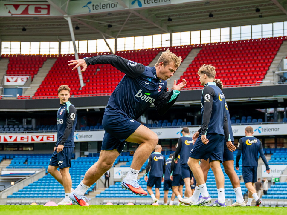 Aune Heggebø in Norway training (Photo: Norwegian FA)