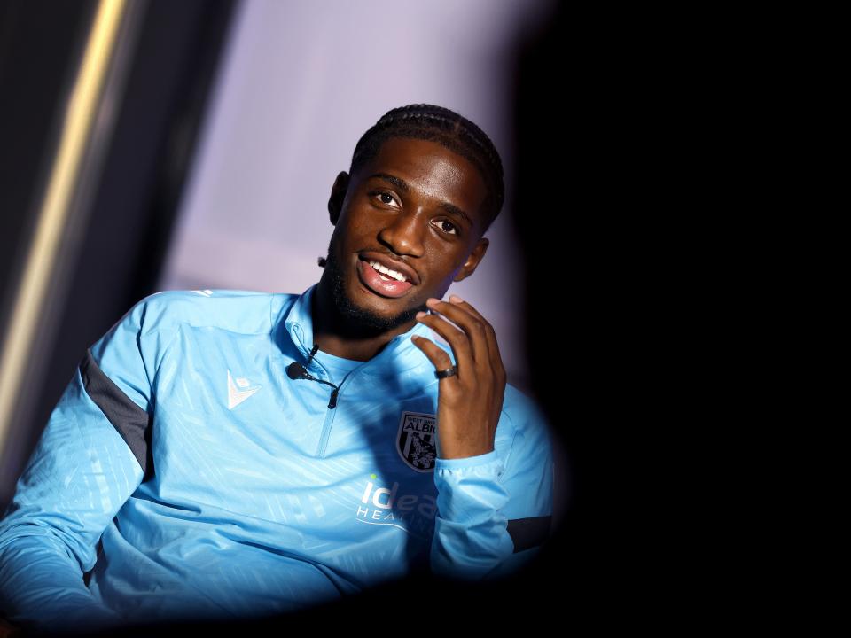 Samuel Iling-Junior smiling while speaking to WBA TV