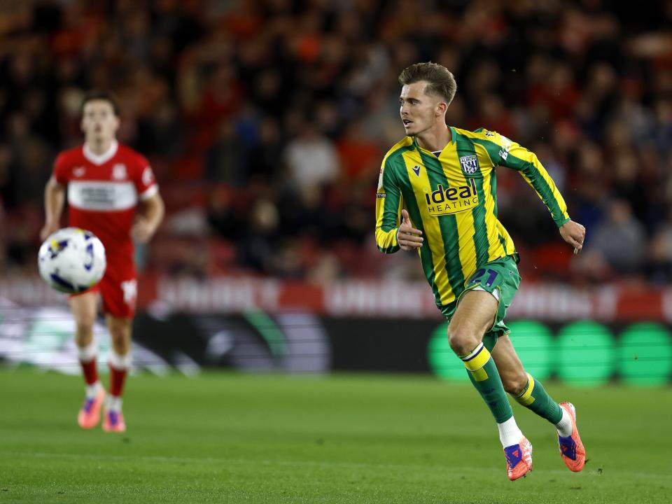 An image of Isaac Price playing against Middlesbrough