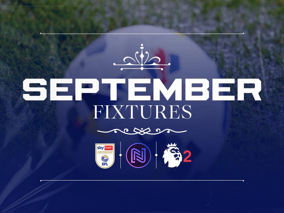 Albion's September fixtures graphic 