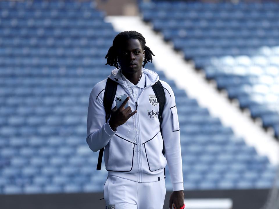 A photo of young Albion forward Torin Ntege arriving at The Hawthorns
