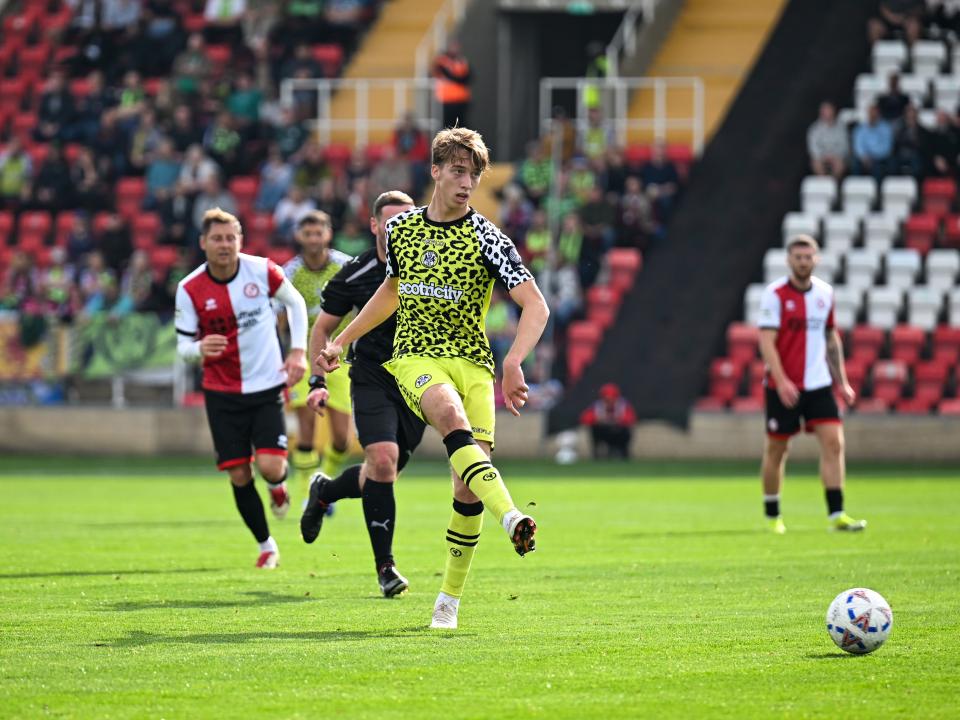 A photo of Albion midfielder Harry Whitwell in action for loan club Forest Green