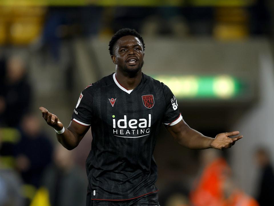 Josh Maja celebrates scoring against Norwich City