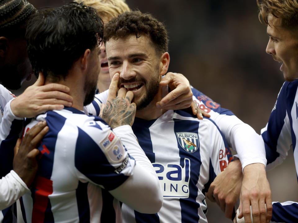 Mikey Johnston celebrates scoring against PNE with team-mates