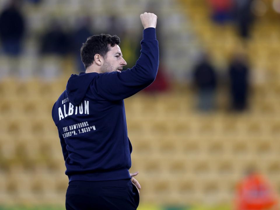 Ryan Mason applauds WBA fans after beating Norwich