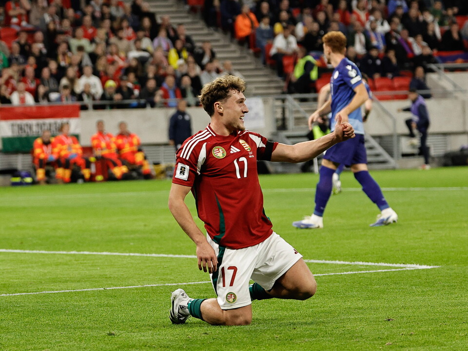 Callum Styles in action for Hungary (Photo: Hungary FA)