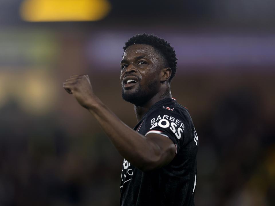 Josh Maja celebrates scoring against Norwich 
