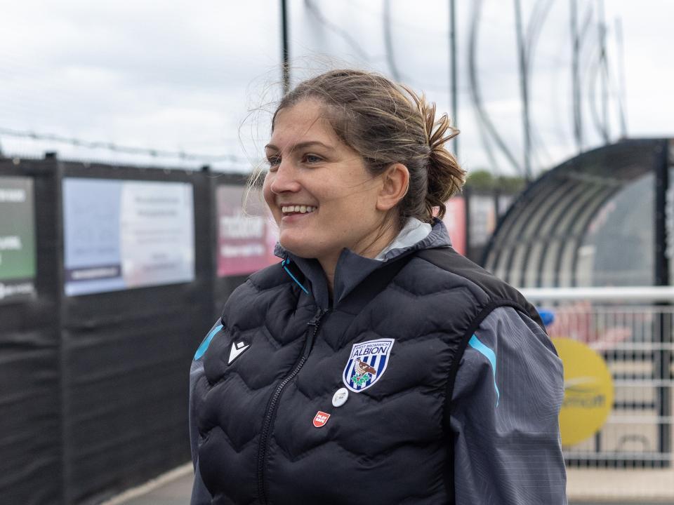 Siobhan Hodgetts-Still smiling while being interviewed 