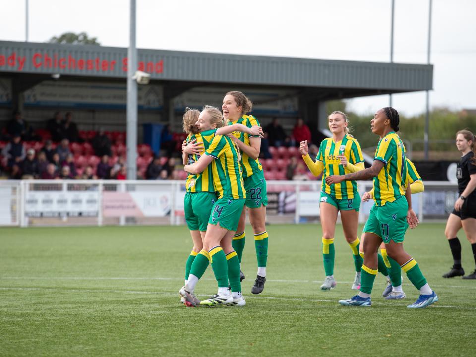 Albion Women celebrate.