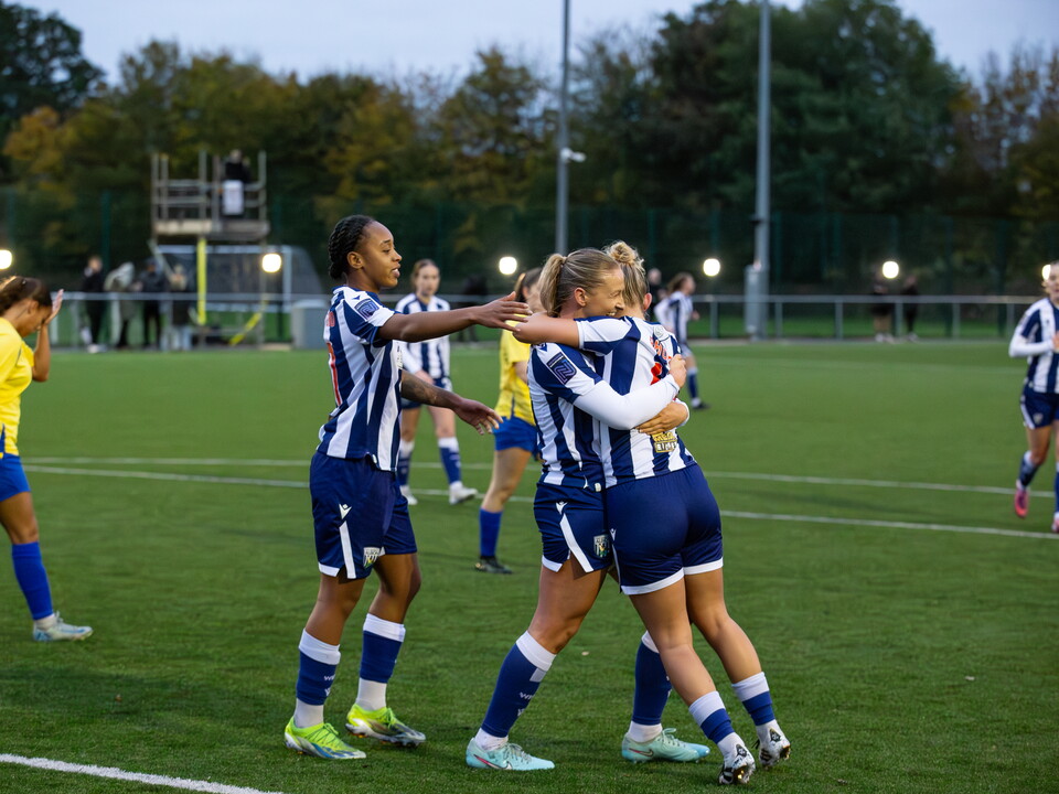 Albion Women celebrating.