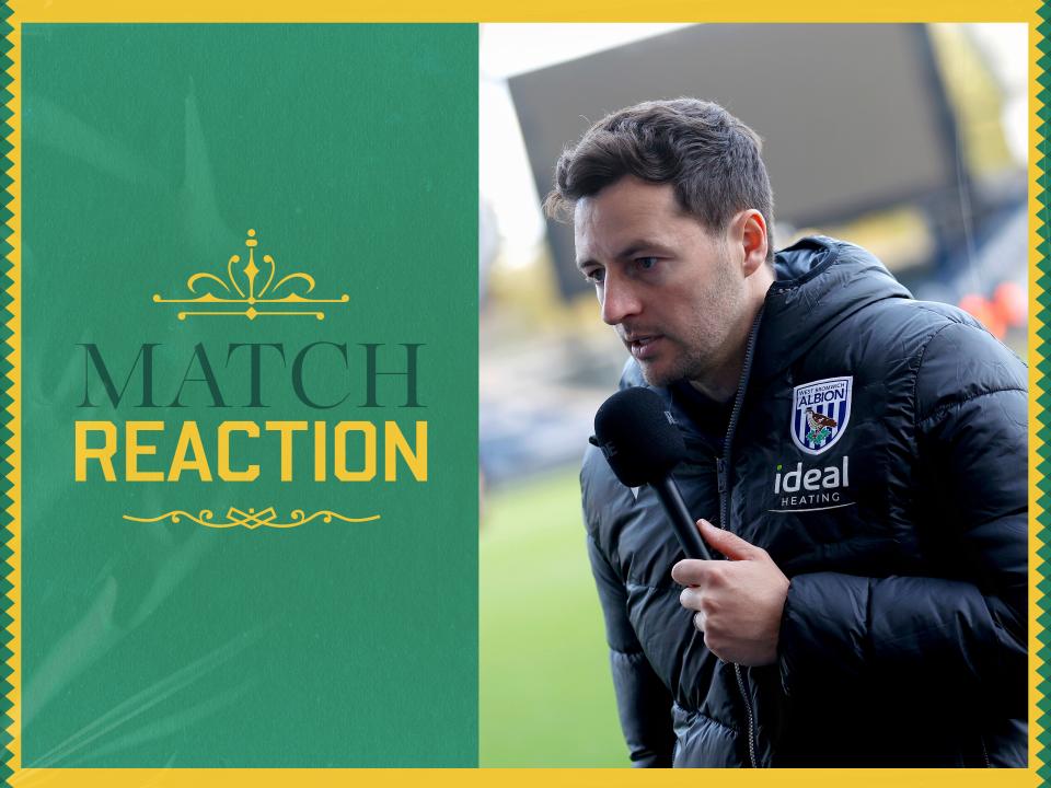 Ryan Mason is interviewed by WBA TV after Albion's defeat at Millwall