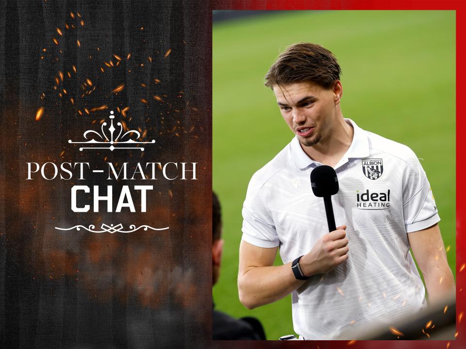 Josh Griffiths is interviewed on the Albion post-match chat after the win at Norwich 