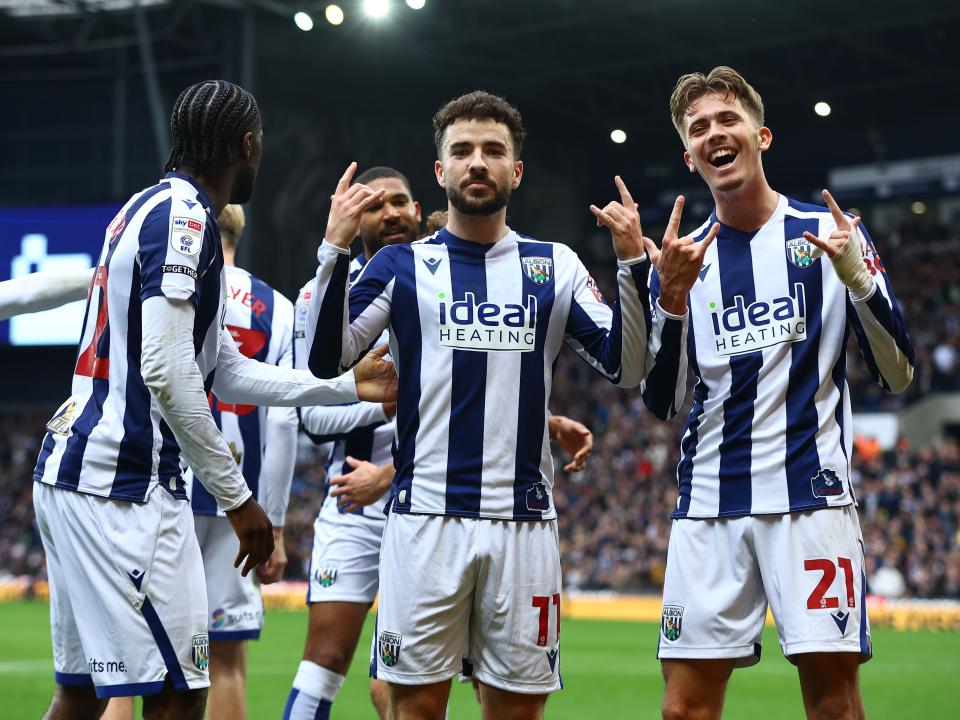 Mikey Johnston celebrates scoring against PNE with team-mates