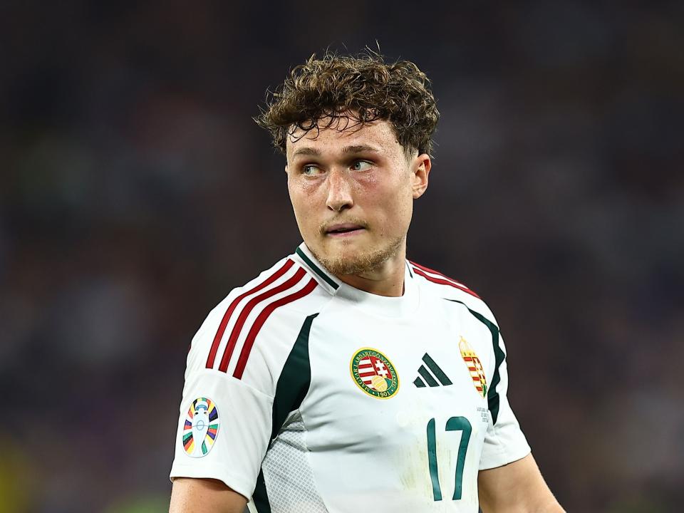 Callum Styles in action for Hungary 