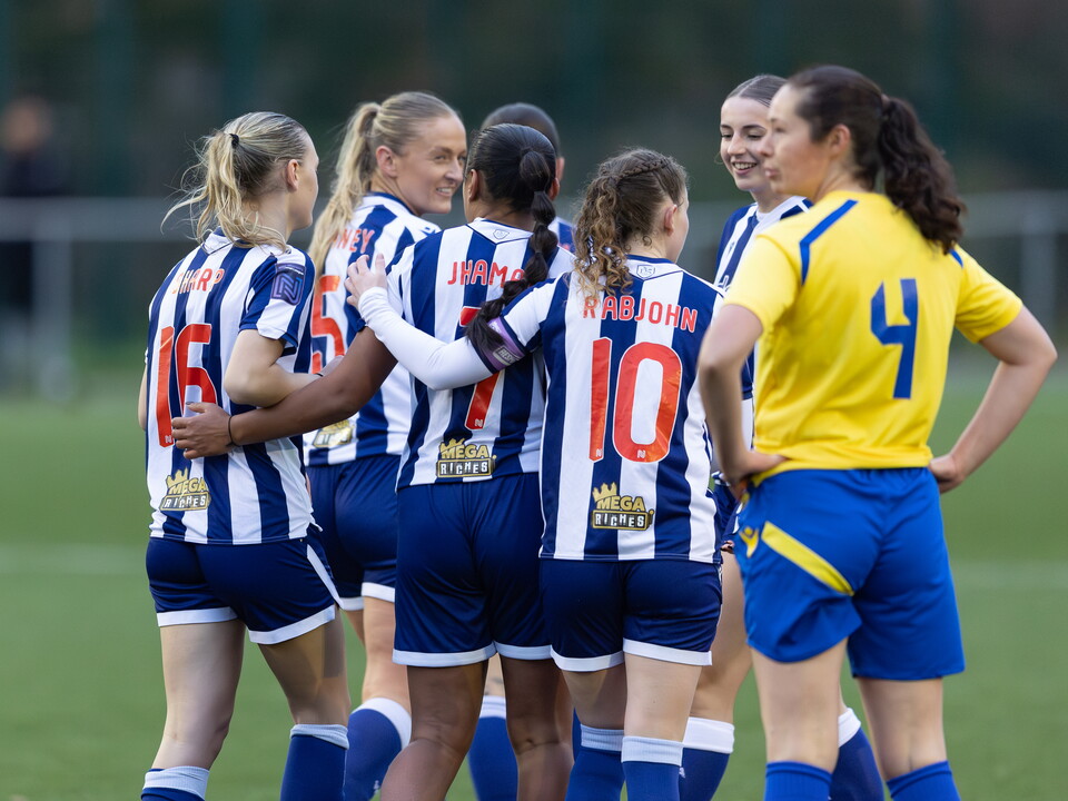 Albion Women celebrating.