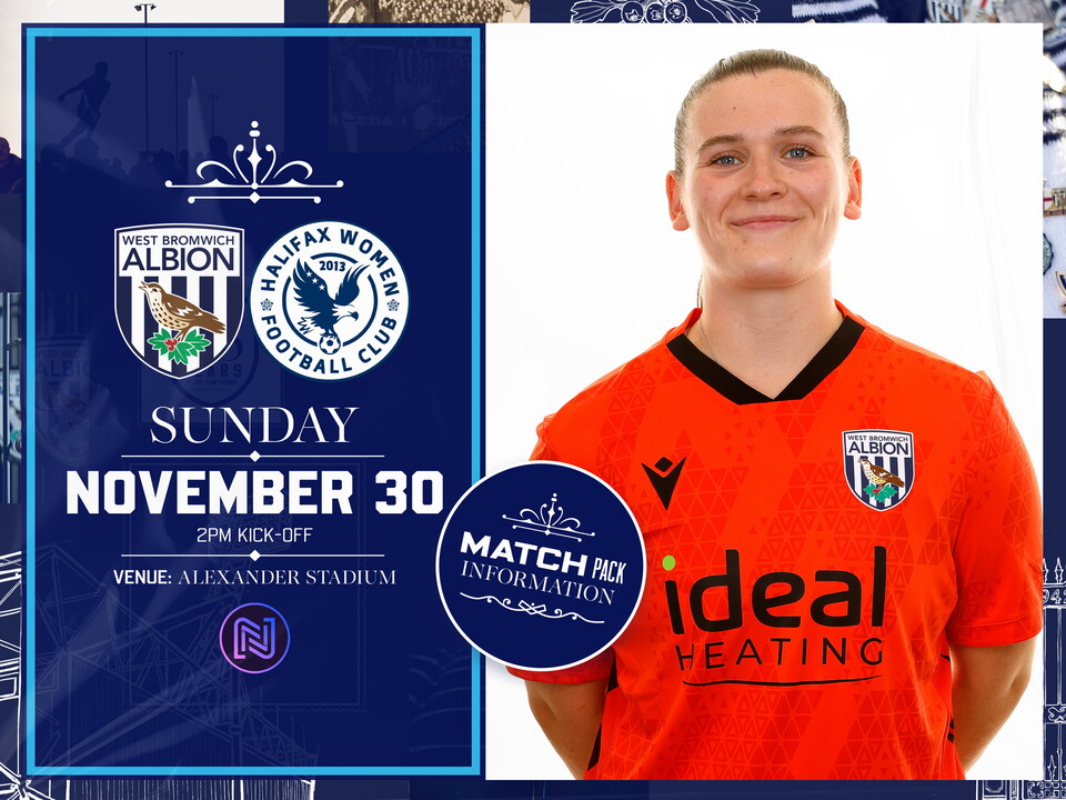A Match Pack graphic for Albion vs Halifax.
