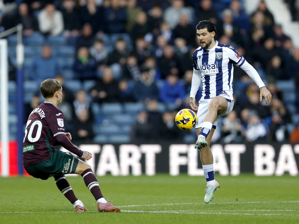 Alex Mowatt on the ball against Swansea