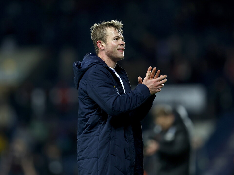 Aune Heggebø applauds WBA fans after the Swansea game