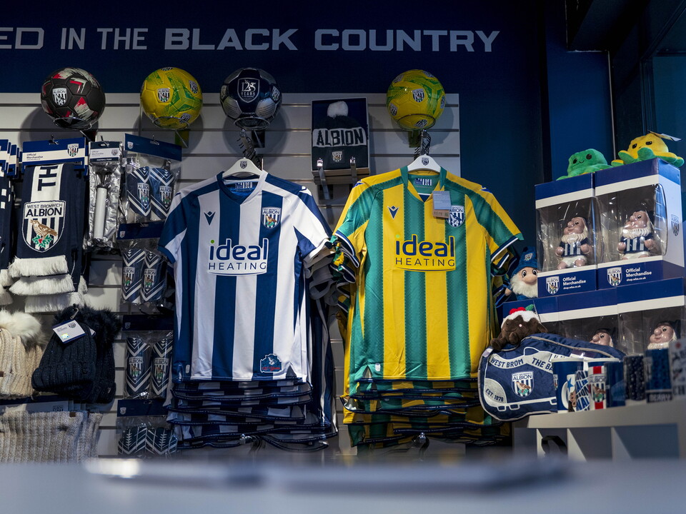 A general photo of the Albion Alcove club shop in West Bromwich