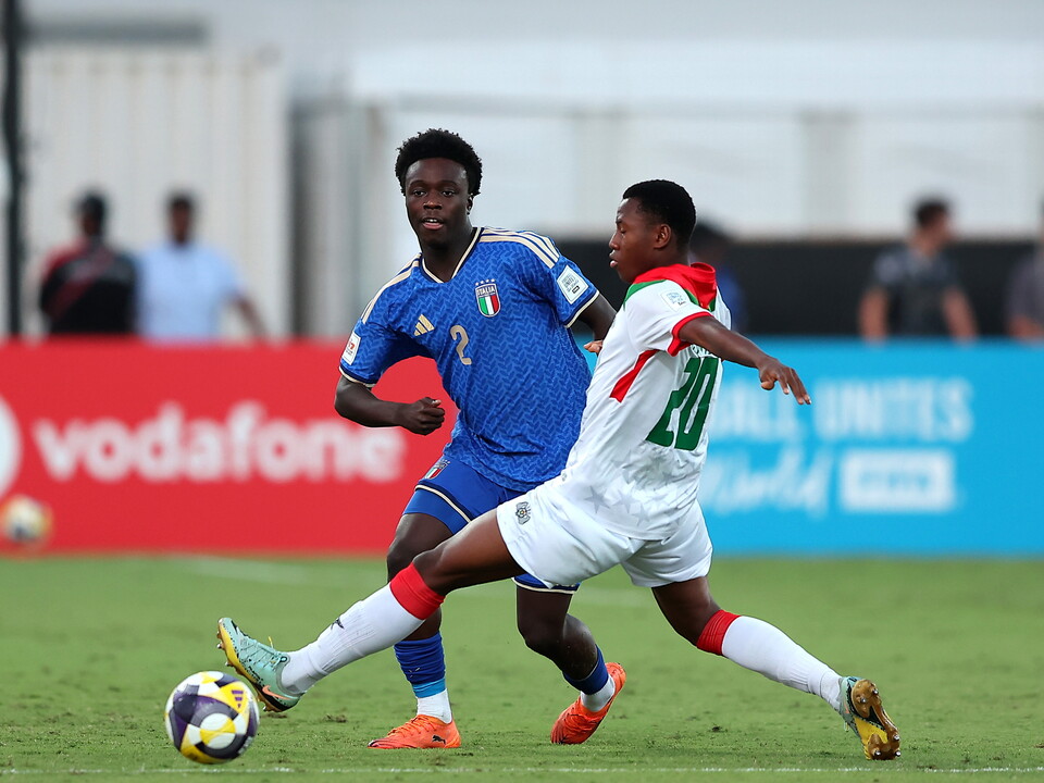 A photo of Dauda Iddrisa in action for Italy U17s