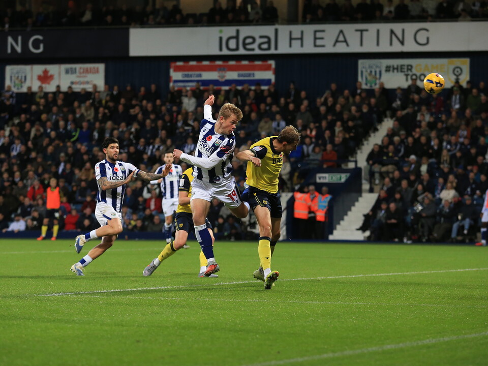 An image of Aune Heggebo scoring his goal against Oxford
