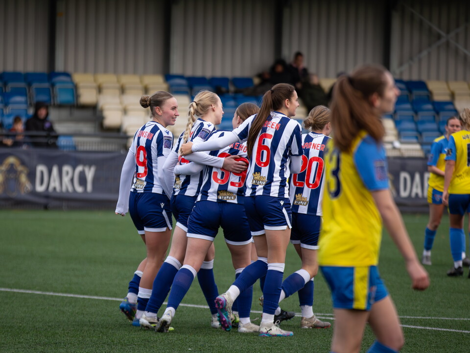 Ellie May after scoring against Sporting Khalsa.