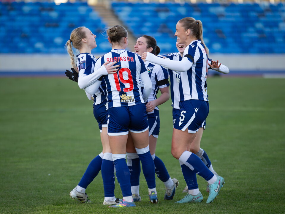 Albion Women scoring against Cambridge